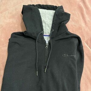Champion Athletic black 1/4 zip hoodie